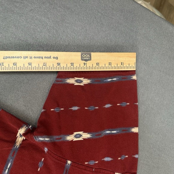 Wrangler Men's Short Sleeve Red Pocket Polo Aztec Western Shirt Size Large - Picture 5 of 11